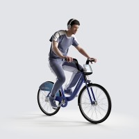 Ben riding bicycle Minimal