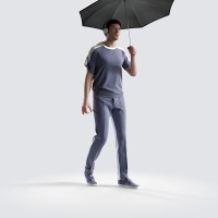 Ben holding shallow umbrella Minimal