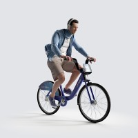 Ben riding bicycle Urban Chic