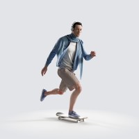 Ben on the skateboard, fast Urban Chic