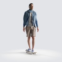 Ben standing on skateboard Urban Chic