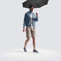 Ben holding shallow umbrella Urban Chic