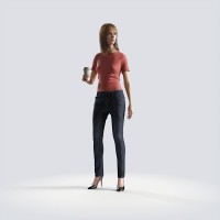 Steph standing relaxed Casual Basic T-Shirt