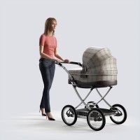 Steph walking with stroller Casual Basic T-Shirt