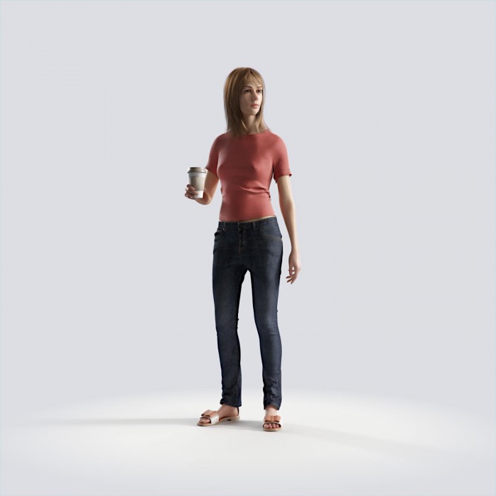 Steph standing relaxed Casual Basic T-Shirt